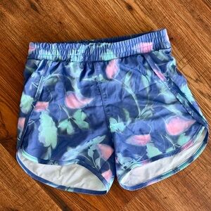 All in Motion Blue and Pink Running Shorts